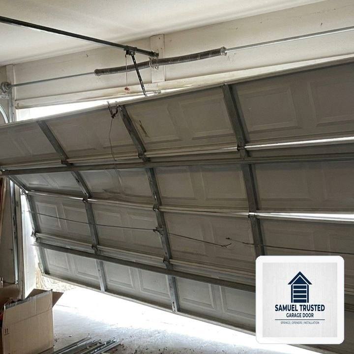 Off-Track Garage Door Emergency Realignment & Laser Calibration in Stow, MA